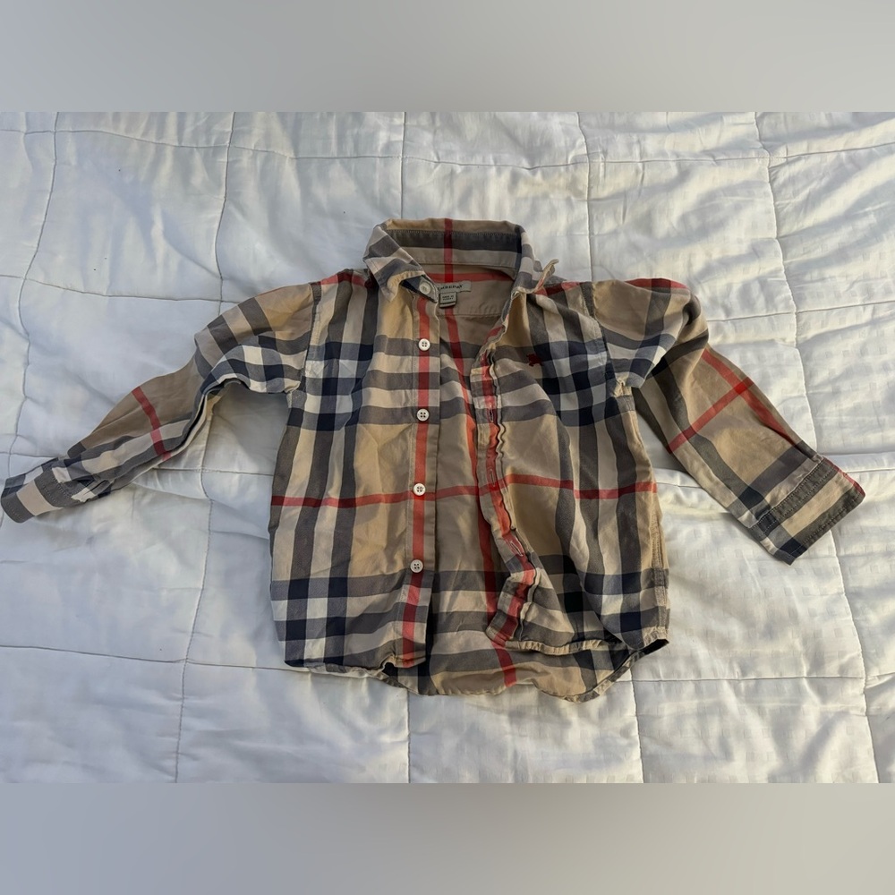 Burberry kids 3t long sleeve button up